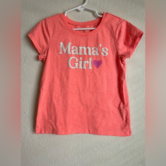 The Children's Place Coral “Mama’s Girl” Short Sleeve Tee size 5/6 - Picture 4 of 4